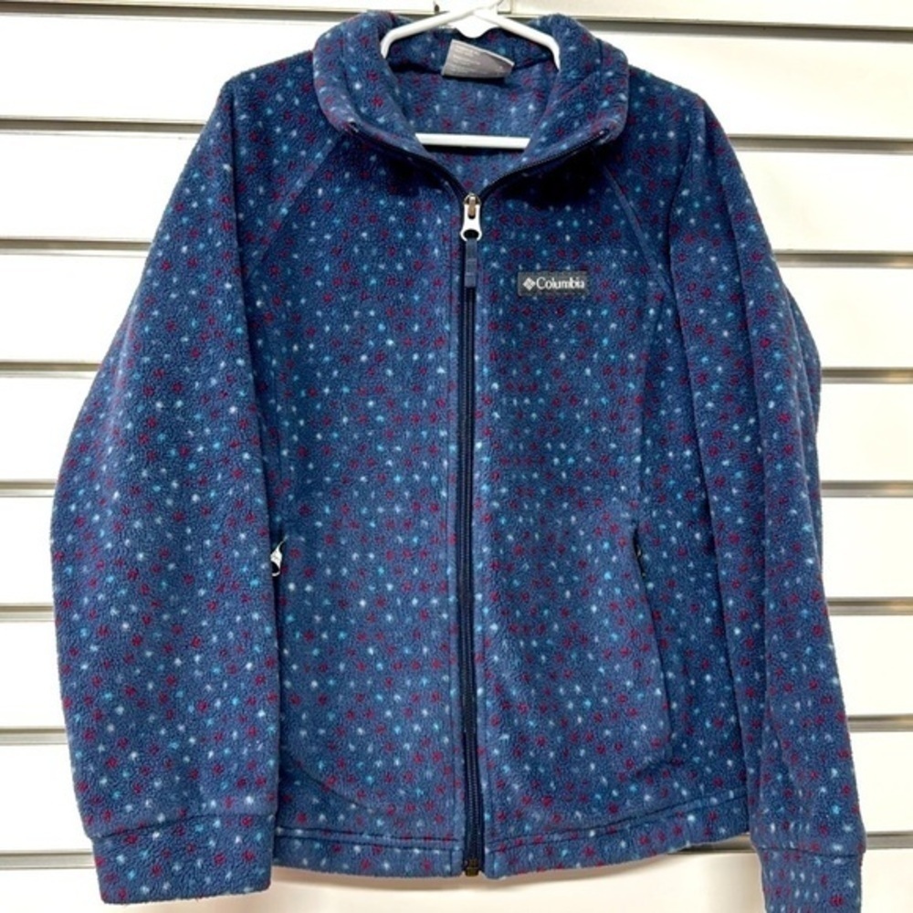 Columbia‎ size small kids blue multicolor fleece zip up jacket